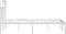 vidaXL - Bedframe - met - hoofdbord - metaal - wit - 160x200 - cm