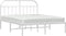 vidaXL - Bedframe - met - hoofdbord - metaal - wit - 160x200 - cm