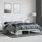 vidaXL - Bedframe - met - hoofdbord - metaal - wit - 160x200 - cm