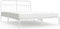 vidaXL - Bedframe - met - hoofdbord - metaal - wit - 180x200 - cm