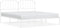 vidaXL - Bedframe - met - hoofdbord - metaal - wit - 180x200 - cm