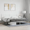 vidaXL - Bedframe - met - hoofdbord - metaal - wit - 180x200 - cm