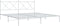 vidaXL - Bedframe - met - hoofdbord - metaal - wit - 180x200 - cm