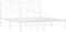 vidaXL - Bedframe - met - hoofdbord - metaal - wit - 180x200 - cm