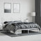 vidaXL - Bedframe - met - hoofdbord - metaal - wit - 180x200 - cm