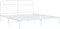 vidaXL - Bedframe - met - hoofdbord - metaal - wit - 183x203 - cm