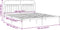 vidaXL - Bedframe - met - hoofdbord - metaal - wit - 183x203 - cm