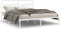 vidaXL - Bedframe - met - hoofdbord - metaal - wit - 183x203 - cm