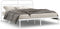 vidaXL - Bedframe - met - hoofdbord - metaal - wit - 183x213 - cm
