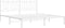 vidaXL - Bedframe - met - hoofdbord - metaal - wit - 183x213 - cm