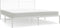 vidaXL - Bedframe - met - hoofdbord - metaal - wit - 183x213 - cm