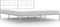 vidaXL - Bedframe - met - hoofdbord - metaal - wit - 183x213 - cm