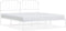 vidaXL - Bedframe - met - hoofdbord - metaal - wit - 183x213 - cm