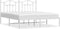 vidaXL - Bedframe - met - hoofdbord - metaal - wit - 183x213 - cm
