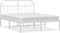 vidaXL - Bedframe - met - hoofdbord - metaal - wit - 183x213 - cm