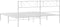 vidaXL - Bedframe - met - hoofdbord - metaal - wit - 183x213 - cm