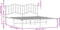 vidaXL - Bedframe - met - hoofdbord - metaal - wit - 183x213 - cm