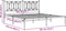 vidaXL - Bedframe - met - hoofdbord - metaal - wit - 183x213 - cm