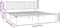 vidaXL - Bedframe - met - hoofdbord - metaal - wit - 183x213 - cm