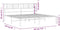 vidaXL - Bedframe - met - hoofdbord - metaal - wit - 183x213 - cm