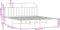 vidaXL - Bedframe - met - hoofdbord - metaal - wit - 183x213 - cm