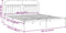 vidaXL - Bedframe - met - hoofdbord - metaal - wit - 183x213 - cm
