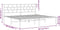 vidaXL - Bedframe - met - hoofdbord - metaal - wit - 183x213 - cm
