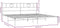 vidaXL - Bedframe - met - hoofdbord - metaal - wit - 183x213 - cm