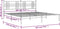 vidaXL - Bedframe - met - hoofdbord - metaal - wit - 183x213 - cm