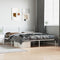 vidaXL - Bedframe - met - hoofdbord - metaal - wit - 183x213 - cm