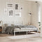 vidaXL - Bedframe - met - hoofdbord - metaal - wit - 183x213 - cm