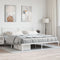 vidaXL - Bedframe - met - hoofdbord - metaal - wit - 183x213 - cm