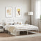 vidaXL - Bedframe - met - hoofdbord - metaal - wit - 183x213 - cm