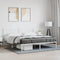 vidaXL - Bedframe - met - hoofdbord - metaal - wit - 183x213 - cm
