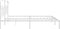 vidaXL - Bedframe - met - hoofdbord - metaal - wit - 183x213 - cm