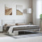 vidaXL - Bedframe - met - hoofdbord - metaal - wit - 183x213 - cm
