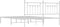 vidaXL - Bedframe - met - hoofdbord - metaal - wit - 183x213 - cm