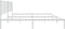 vidaXL - Bedframe - met - hoofdbord - metaal - wit - 183x213 - cm