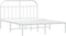 vidaXL - Bedframe - met - hoofdbord - metaal - wit - 183x213 - cm