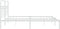 vidaXL - Bedframe - met - hoofdbord - metaal - wit - 183x213 - cm