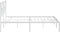 vidaXL - Bedframe - met - hoofdbord - metaal - wit - 183x213 - cm