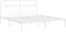 vidaXL - Bedframe - met - hoofdbord - metaal - wit - 183x213 - cm