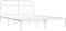 vidaXL - Bedframe - met - hoofdbord - metaal - wit - 183x213 - cm