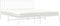 vidaXL - Bedframe - met - hoofdbord - metaal - wit - 183x213 - cm