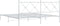 vidaXL - Bedframe - met - hoofdbord - metaal - wit - 183x213 - cm