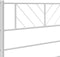 vidaXL - Bedframe - met - hoofdbord - metaal - wit - 183x213 - cm