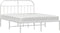 vidaXL - Bedframe - met - hoofdbord - metaal - wit - 183x213 - cm