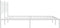 vidaXL - Bedframe - met - hoofdbord - metaal - wit - 183x213 - cm