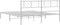 vidaXL - Bedframe - met - hoofdbord - metaal - wit - 183x213 - cm
