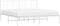 vidaXL - Bedframe - met - hoofdbord - metaal - wit - 183x213 - cm